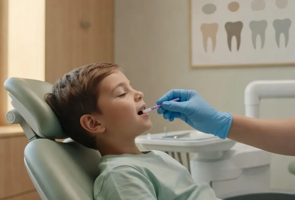 młody pacjent u dentysty